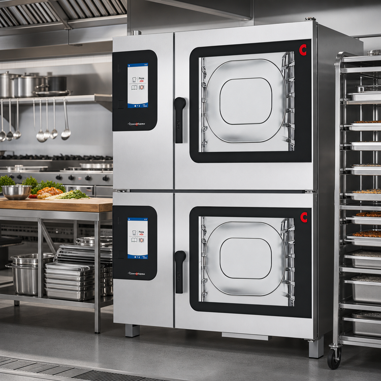 Product image #3 for Convotherm K12 Maxx Pro Double Stacked Full-Size Gas Combi Oven/Steamer Package with easyTouch Controls
