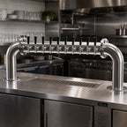 Thumbnail image #2 for Perlick Corporation 4064-10R Pass-Thru Countertop Glycol-Cooled Draft Beer Tower, 10 Faucets, Stainless Steel, Right-Side Beer Lead