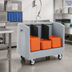 Thumbnail image #2 for Metro SSD16 Side-Load Polymer Dish and Tray Cart with Vinyl Cover, 60-Dish/80-Tray Capacity