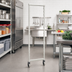 Thumbnail image #2 for Cambro Camshelving Premium Series Mobile Post Kit with Rigid Casters, 18W x 75-1/4H, Speckled Gray