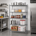 Thumbnail image #2 for Valu-Master 5-Tier Wire Starter Shelving Unit, 36 x 21 x 86 Inches, Pewter Gray Epoxy