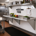 Thumbnail image #2 for Wall-Mount Stainless Steel Work Table with Box Marine Edge, 72 x 30 Inches, 14 Gauge