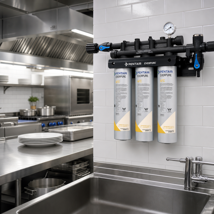 Product image #2 for Everpure QC7I Triple 4FC Triple Cartridge Water Filtration System, 45,000 Gallon Capacity, 7.5 GPM, 0.2 Micron