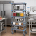 Thumbnail image #2 for Quantum Millenia 30 Inch Wide x 24 Inch Deep x 62 Inch High Mobile Polymer Starter Shelving Unit with 5 Open Grid Shelves