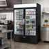 Thumbnail image #2 for Beverage-Air MarketMax IQ Two-Section Reach-In Glass Door Freezer Merchandiser, 46.2 Cu. Ft., Black