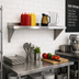Thumbnail image #2 for New Age Heavy-Duty Solid Wall Shelf, 60W x 15D, Bracket-Mounted, 12-Gauge Aluminum