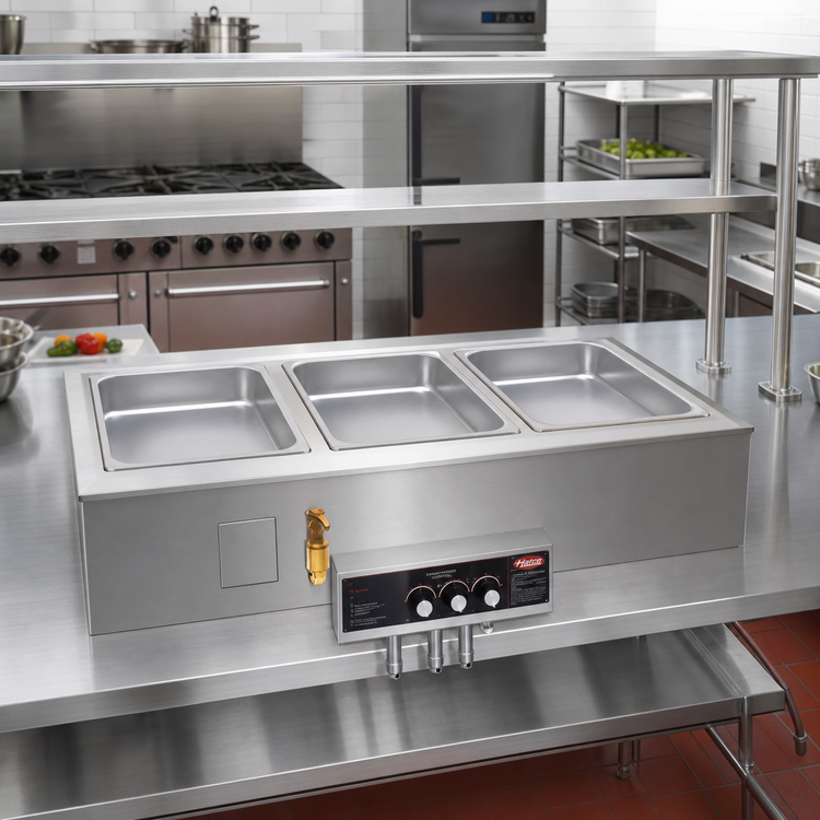 Product image #2 for Hatco HWBI-3M Drop-In Modular/Ganged Hot Well, 3 Full-Size Pans, Insulated, with Manifold Drains