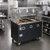 Thumbnail image #2 for Vollrath 2-Series Affordable Portable Deluxe 3-Well Mobile Hot Food Station with Breath Guard and Lights