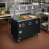 Thumbnail image #2 for Vollrath 2-Series Affordable Portable Deluxe 3-Well Mobile Hot Food Station with Breath Guard and Lights