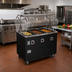 Thumbnail image #2 for 2-Series Affordable Portable Deluxe 4-Well Mobile Hot Food Station with Buffet-Style Breath Guard and Enclosed Storage Base