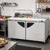 Thumbnail image #2 for Turbo Air Super Deluxe 60-Inch 2-Section Clear Top Sandwich/Salad Prep Table, 19 Cu. Ft., 8-Pan, Right Work Station