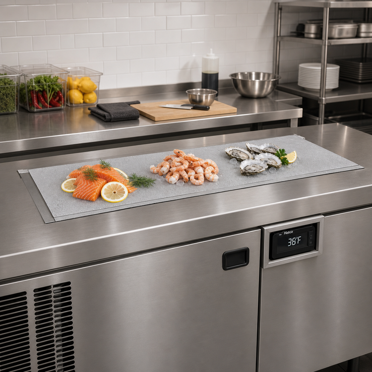 Product image #2 for Hatco CSSBX-4818 Built-In Simulated Stone Cold Shelf, 48" W x 18" D, Flush Mount, Designed for Remote Refrigeration