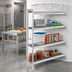 Thumbnail image #2 for Fermostock 4-Tier Corner Expansion Polymer Shelving Unit, 59W x 14D x 83H