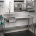 Thumbnail image #2 for Advance Tabco Special Value Series Straight Soil Dish Table with Right-Hand Attachment and Pre-Rinse Sink, 47 Inch, 304 Stainless Steel