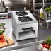 Thumbnail image #2 for Comstock-Castle 10-Inch Wide Countertop Gas Hot Plate, 2 Burners, Stainless Steel, 24,000 BTU