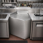 Thumbnail image #2 for John Boos UBDB-1812-45-IC Underbar 45° Inside Corner Drainboard Angle Filler, 18-Inch Deep, Stainless Steel