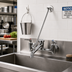 Thumbnail image #2 for T&S Brass 8-Inch Wall Mount Service/Mop Sink Faucet with Vacuum Breaker Spout, Pail Hook, and Garden Hose Outlet