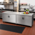 Thumbnail image #2 for Advance Tabco 60-Inch x 36-Inch Enclosed Work Table with Cabinet Base, Mid-Shelf, Hinged Doors, and 14 Gauge 304 Stainless Steel Top
