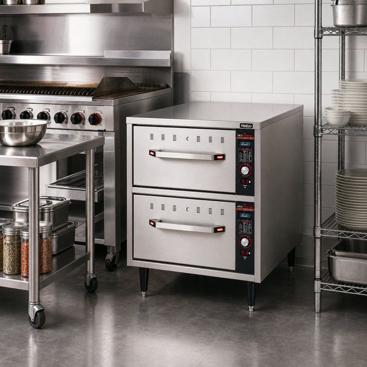 Product image #2 for Hatco HDW-2N Freestanding Narrow Two-Drawer Warming Drawer