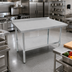 Thumbnail image #2 for John Boos Stallion 60-Inch x 30-Inch Stainless Steel Budget Work Table with 1-1/2-Inch Backsplash and Undershelf