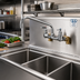 Thumbnail image #2 for T&S Brass Big-Flo High-Flow Wall Mount Mixing Faucet with 12-Inch Swing Nozzle, 8-Inch Centers