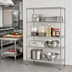 Thumbnail image #2 for Metro Super Erecta Chrome Plated Stationary Starter Wire Shelving Unit, 24 x 18 x 63 Inches, 4 Shelves