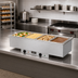 Thumbnail image #2 for Atlas Metal WIHL-4 Slim-Line 4-Well Electric Drop-In Hot Food Well, Individual Pans, Wet or Dry Operation