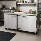 Thumbnail image #3 for Turbo Air PRO PUR-72-N Two-Section Undercounter Reach-In Refrigerator, 18.8 Cu. Ft., Solid Doors, Stainless Steel, R-290