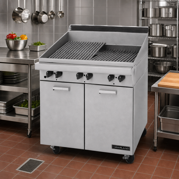 Product image #2 for Garland Master Series 24-Inch Heavy-Duty Range-Match Gas Charbroiler with Storage Base