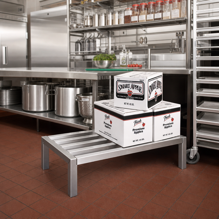 Product image #2 for Lifetime Series Heavy-Duty Aluminum Dunnage Rack, 60-Inch Wide x 20-Inch Deep x 12-Inch High, 3,400 lb Capacity