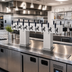 Thumbnail image #2 for Extra High Back-to-Back Bridge Tee Countertop Glycol-Cooled Draft Beer Tower, 16 Faucets, Stainless Steel