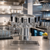 Thumbnail image #2 for Glastender 5-Faucet Mushroom Draft Dispensing Tower, Mirror Finish, Glycol Cooled