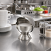 Thumbnail image #2 for Winco 20 oz Round Footed Stainless Steel Sugar Bowl with Roll-Top Lid