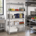 Thumbnail image #2 for Redipak 5-Tier Stationary Wire Shelving Unit, 48 x 24 x 63 Inches, Chrome Finish