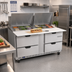 Thumbnail image #3 for Beverage-Air SPED60HC-24M-4 Two-Section 60-Inch Mega Top Sandwich Prep Table Refrigerator with 4 Drawers