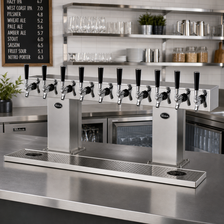 Product image #2 for Perlick 10-Faucet Bridge Tee Countertop Draft Beer Tower