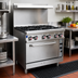 Thumbnail image #2 for Serv-Ware 36-Inch Natural Gas Range with Six Open Burners and Convection Oven