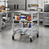 Thumbnail image #2 for New Age Mobile Counter-Height Can Storage Rack with Stainless Steel Top, 54 #10 or 72 #5 Can Capacity