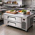 Thumbnail image #2 for Turbo Air Super Deluxe 2-Drawer Chef Base Refrigerator with Side-Mounted Self-Contained Refrigeration, 47-5/8 Inch Wide, Stainless Steel