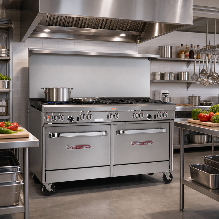 Product image #2 for Southbend Ultimate 60-Inch Commercial Gas Restaurant Range with 10 Star/Sauté Burners and 2 Standard Ovens