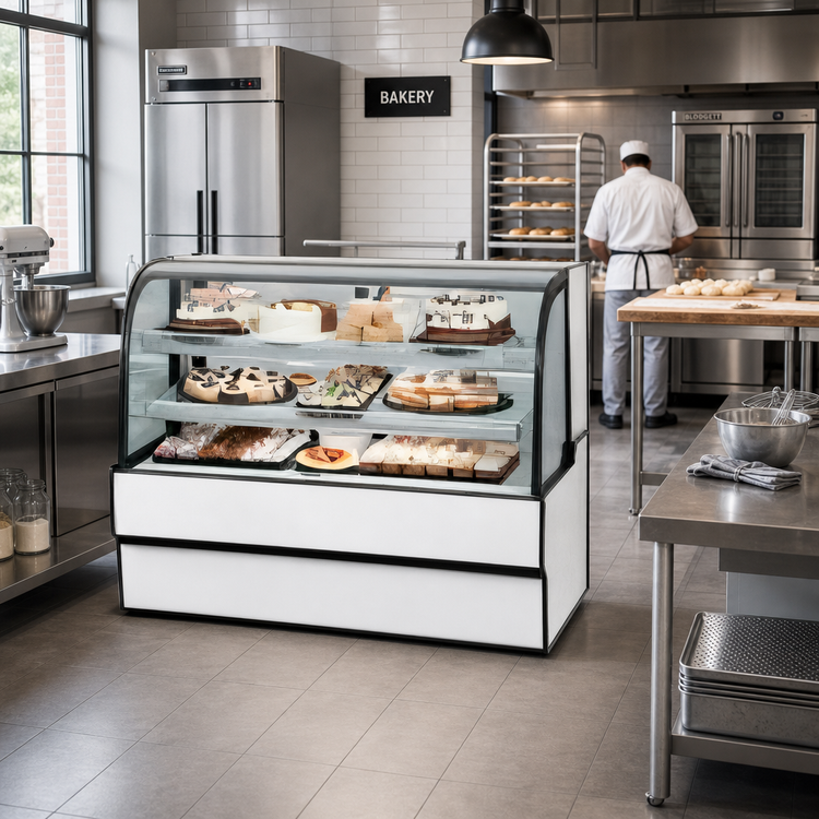Product image #2 for Federal Industries Curved Glass Refrigerated Bakery Display Case, 50.13-Inch Wide, Self-Contained, 42-Inch High