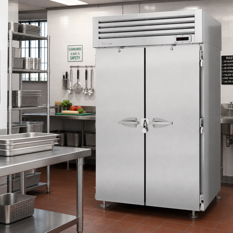 Product image #2 for Turbo Air PRO Series Solid-Door Correctional Facility Heated Holding Cabinet, 2-Section Reach-In, 47.7 Cu. Ft.