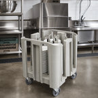Thumbnail image #3 for Cambro S-Series ADCSC8PKG480 Compact Adjustable 8-Tower Dish Caddy Dolly, 5-3/4 to 8-3/4 in Round Dishes, Speckled Gray