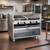 Thumbnail image #2 for Magikitch'n FM-SMB-624 24-Inch Floor Model Gas Coal Charbroiler with Adjustable Tilt Round Rod Grate