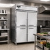 Thumbnail image #2 for Continental Refrigerator D2FNSAHD Designer Line Two-Section Standard Depth Reach-In Freezer with Half Solid Doors