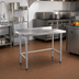 Thumbnail image #2 for Steel Works Stainless Open Base Stainless Steel Worktable with Rear Edge Up, 30 x 24 x 34 Inches