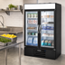 Thumbnail image #2 for Beverage-Air MarketMax IQ Two-Section Reach-In Glass Door Freezer Merchandiser, 44 Cu. Ft., Bottom-Mounted Refrigeration, Black