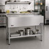 Thumbnail image #2 for Eagle Group SST-4 Stainless Steel Utility Serving Counter with Open Base, 63-1/2 Inch x 22-1/2 Inch
