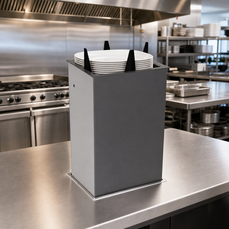 Product image #2 for Atlas Metal Drop-In Unheated Oval Platter Dispenser with Enclosed Frame