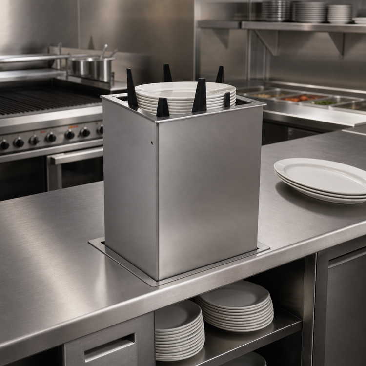 Product image #2 for Atlas Metal Drop-In Unheated Oval Platter Dispenser with Enclosed Frame